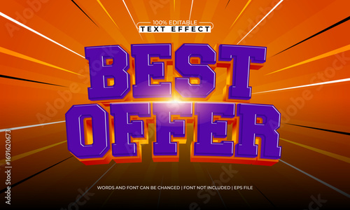 best offer editable text effect for discount