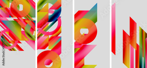 Abstract colorful panels form word OPEN. Vibrant gradients, geometric shapes create modern visual impact. Clean background enhances bold lettering.