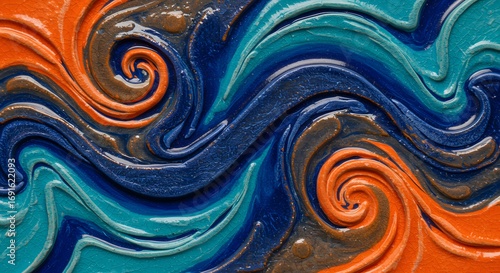 Abstract swirling colors background