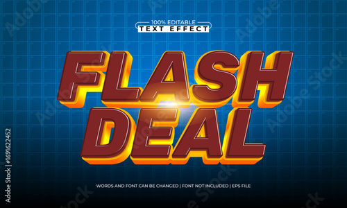 flash deal editable text effect for discount