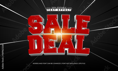 sale deal editable text effect for discount