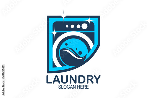laundry logo vector illustration. Creative logo for fast and clean laundry service business logo. suitable for laundry business logo