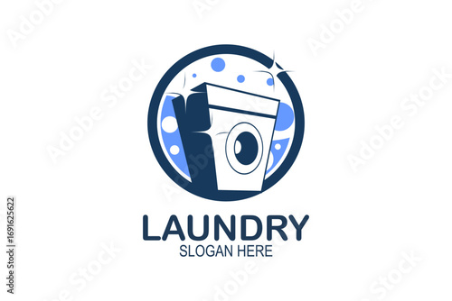 laundry logo vector illustration. Creative logo for fast and clean laundry service business logo. suitable for laundry business logo