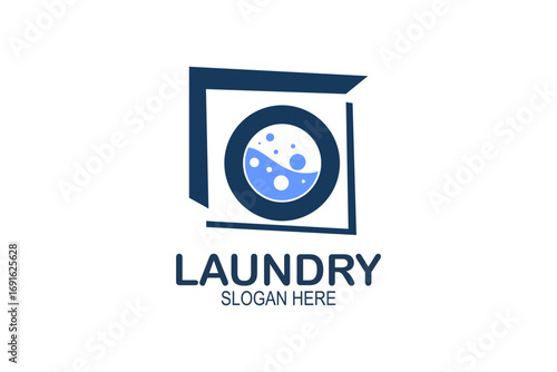 laundry logo vector illustration. Creative logo for fast and clean laundry service business logo. suitable for laundry business logo