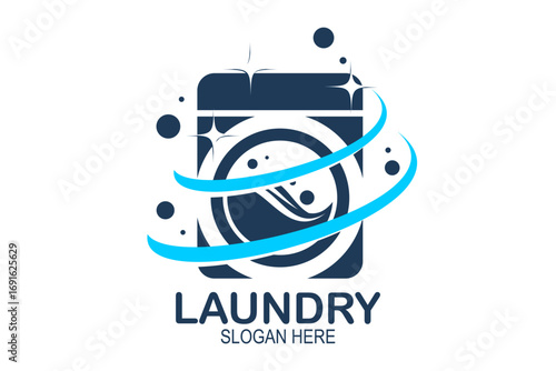 laundry logo vector illustration. Creative logo for fast and clean laundry service business logo. suitable for laundry business logo