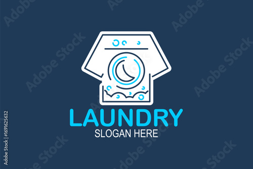 laundry logo vector illustration. Creative logo for fast and clean laundry service business logo. suitable for laundry business logo