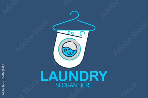 laundry logo vector illustration. Creative logo for fast and clean laundry service business logo. suitable for laundry business logo