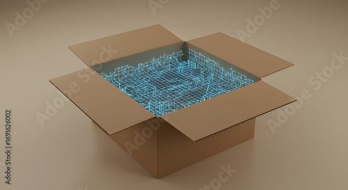 Abstract technology box