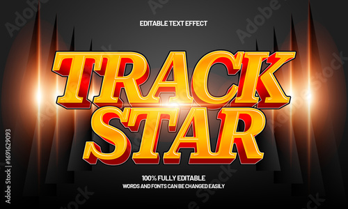 track star editable text effect for speed