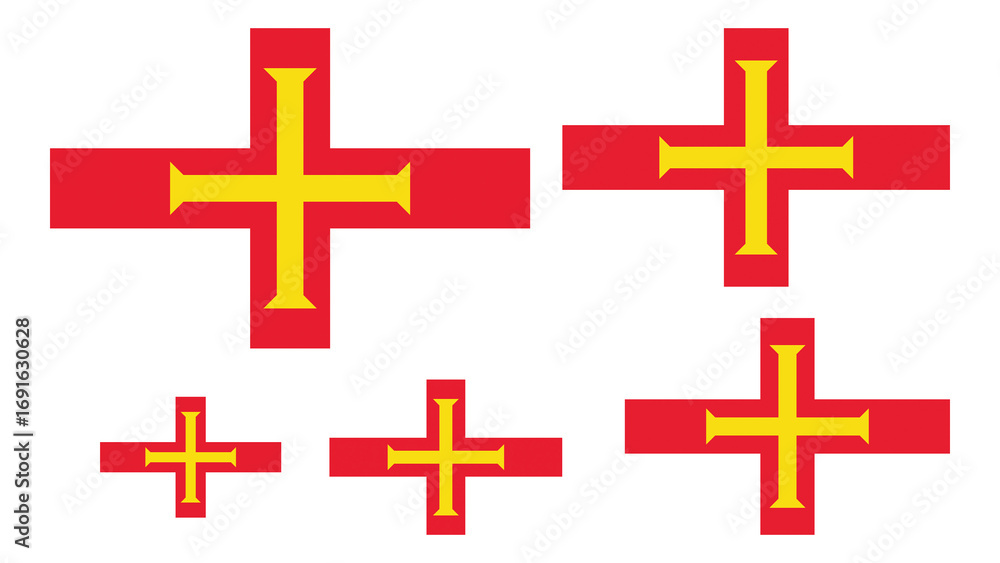 Fototapeta premium Guernsey Flag PNG – Transparent Background in All Sizes