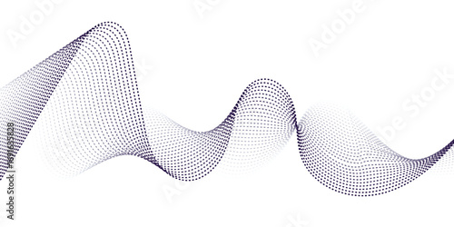 A clean white background with flowing wave patterns created by dotted lines, forming a modern abstract design. The curved grid-like dots shift in density, creating a sense of motion and depth, perfect
