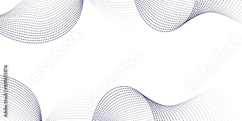 A clean white background with flowing wave patterns created by dotted lines, forming a modern abstract design. The curved grid-like dots shift in density, creating a sense of motion and depth, perfect