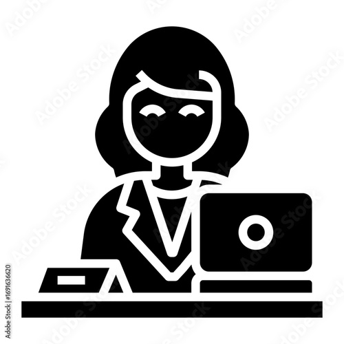 secretary Solid icon