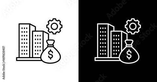 Asset Managementwhite Icon Set Design