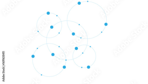 Seamless abstract background with circles and dots at their intersection