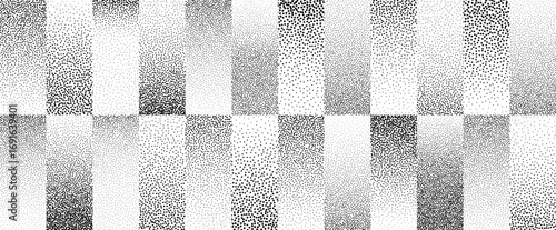 Wallpaper Mural Stippled gradient stripes background. Fading sandy geometric gradation lines wallpaper. Gritty dotted rectangle wallpaper for overlay, print, cover. Vector repeated dot work strip pattern backdrop Torontodigital.ca