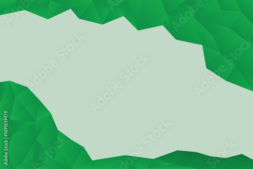 Abstract polygon backgound green monochrome geometric pattern vector template illustration wallpaper backdrop web banner poster