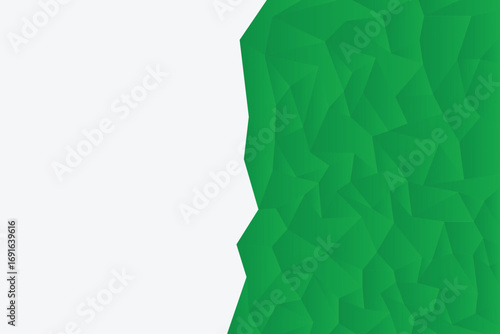 Abstract polygon backgound green monochrome geometric pattern vector illustration template wallpaper backdrop web banner poster