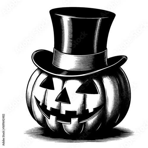 Halloween pumpkin. Vector illustration isolated on a white background
