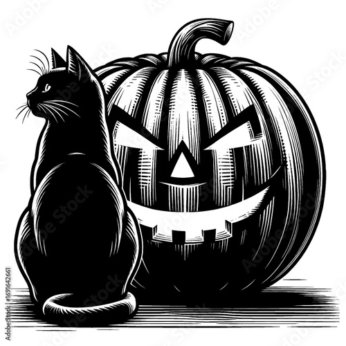 Halloween pumpkin. Vector illustration isolated on a white background