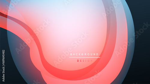 Abstract flowing layers, vibrant colors blend. Gradient shapes create modern background design. Soft hues, dynamic composition.