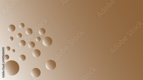 Light brown colored and Bubbles background.
