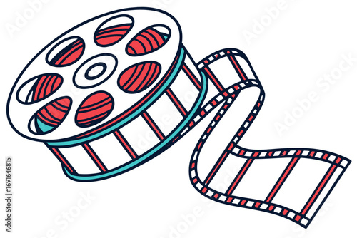 Film reel with ribbon