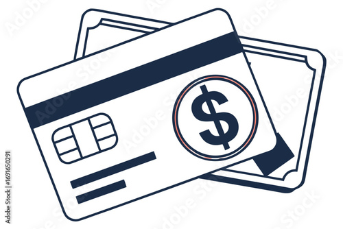 Credit card with dollar sign