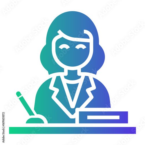 secretary Gradient icon
