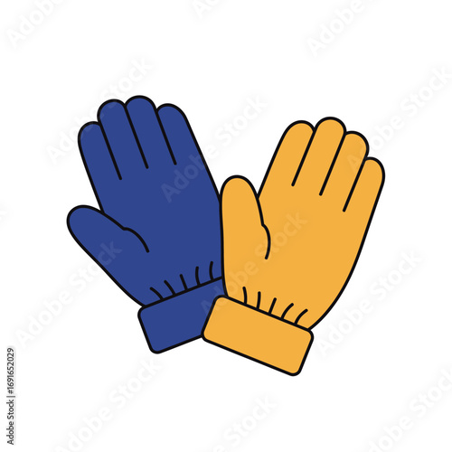 Pair of Colorful Cartoon Gloves