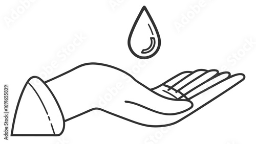Hand Washing Illustration, Hygiene Concept, Cleanliness, Health, Prevention, Protection.