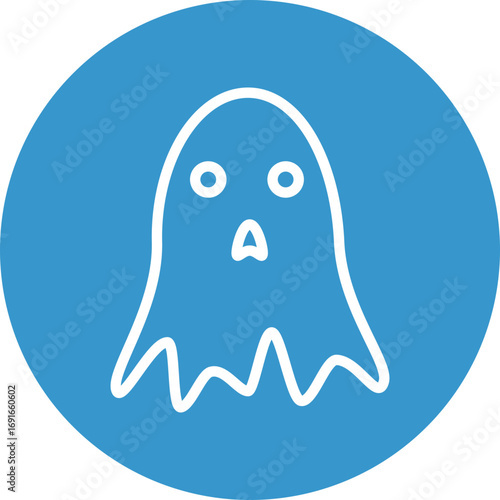Ghost Vector Line White Circles Multicolors