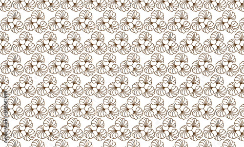 Abstract Floral Swirl Pattern Vector Background with Repeating Spirals and Organic Shapes for Elegant and Decorative Design Applications
