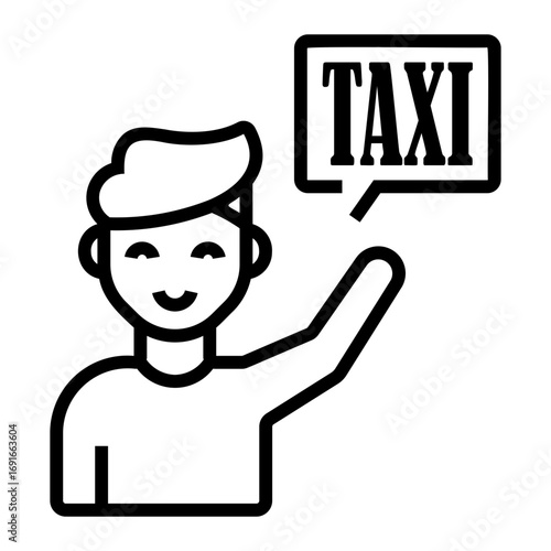 taxi Line Icon