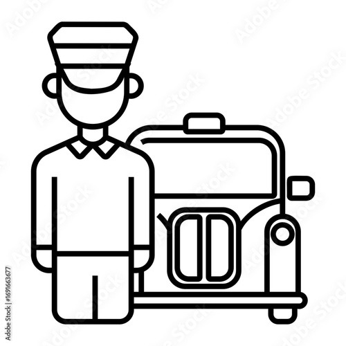 taxi Line Icon