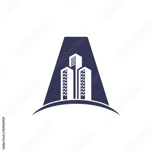 house icon vector illustration with letter A
