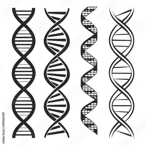 Illustration of a dna strands for science concepts
