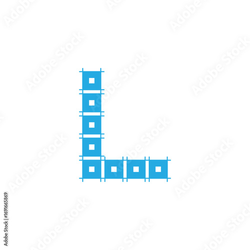 Cube Design with L Letters and Symbolic Icons