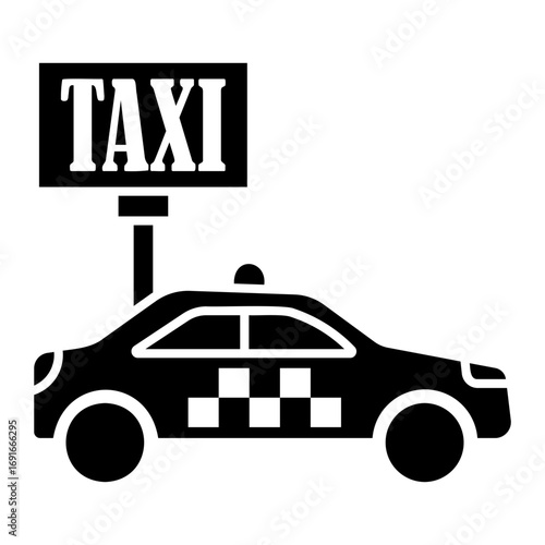 taxi Solid icon