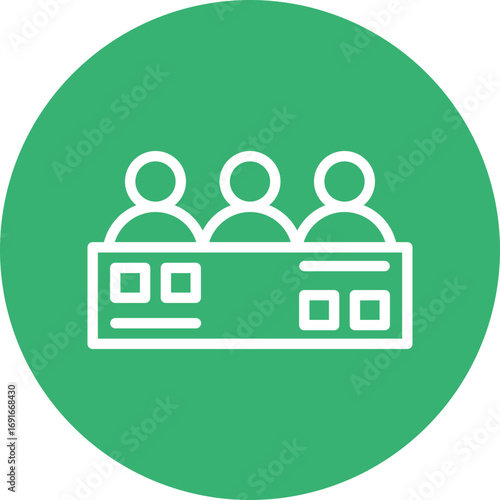 Parade Sponsor Banner Vector Line White Circles Multicolors