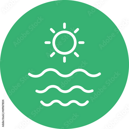 Uplifted Horizons Vector Line White Circles Multicolors