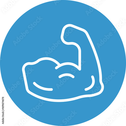 Upper Limbs Vector Line White Circles Multicolors