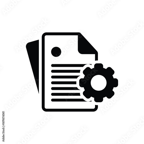 Black solid icon for documentation