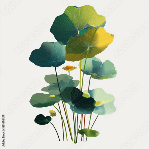 blue flower on white background