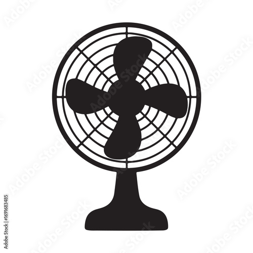 Table fan icon vector illustration on white background