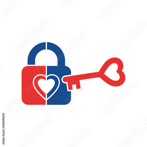 Heart-Shaped Key Opens a Love Lock