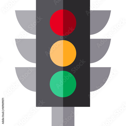 traffic light with green
