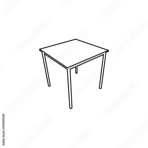 Simple line drawing of a modern oval conference table.