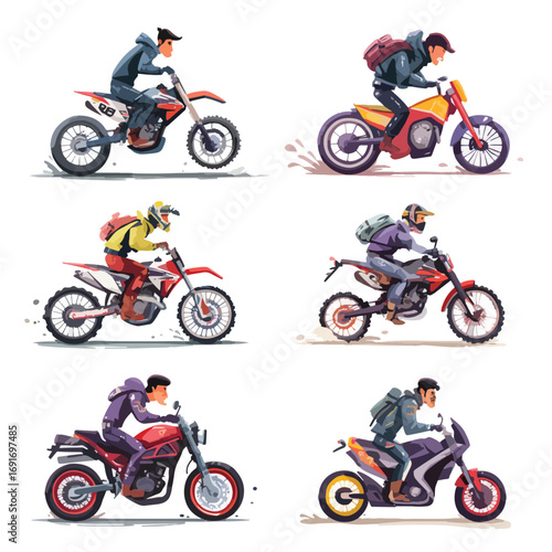 silhouettes of biker