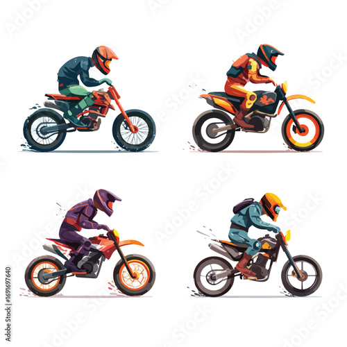 silhouettes of biker